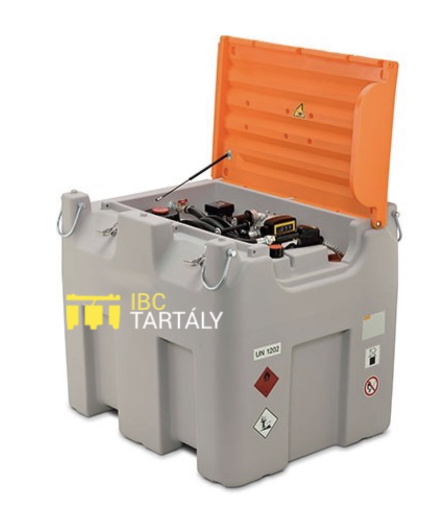 ADR felmetéssel IBC tartály 980 liter műanyag IBC tartály 980 liter, ADR felmentéssel, nagyobb mennyígégű gázolaj szabályos szállításához