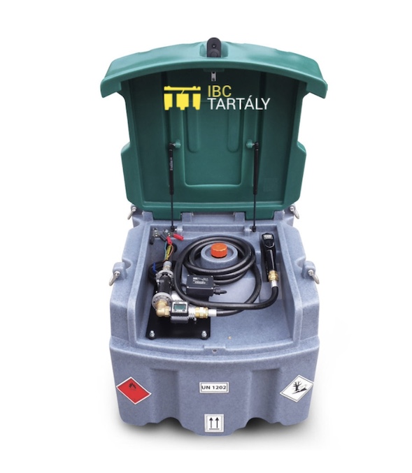 IBC tartály 250 liter gázolajra Mezőgazdasági munkagépek üzemanyag ellátására alkalmas 250 literes IBC tartály