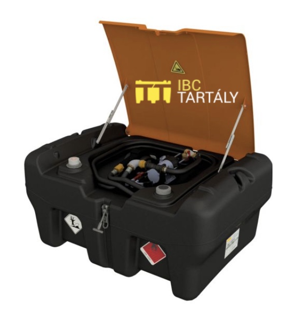 IBC PICK-UP benzin tartály 330 liter Építőipari kisgépek, munkagépek, hajók, kis repülők benzin ellátására alkalmas műanyag IBC tartály